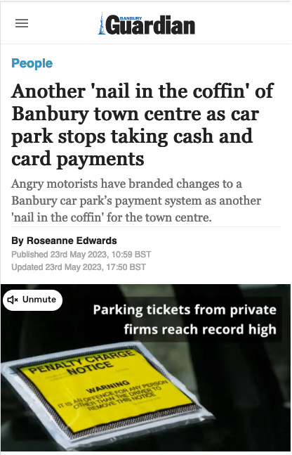 Another 'nail in the coffin' of Banbury town centre - Click here to view this entry