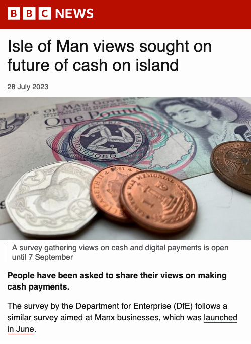 Isle of Man Consultation on the Future of Cash? - Click here to view this entry