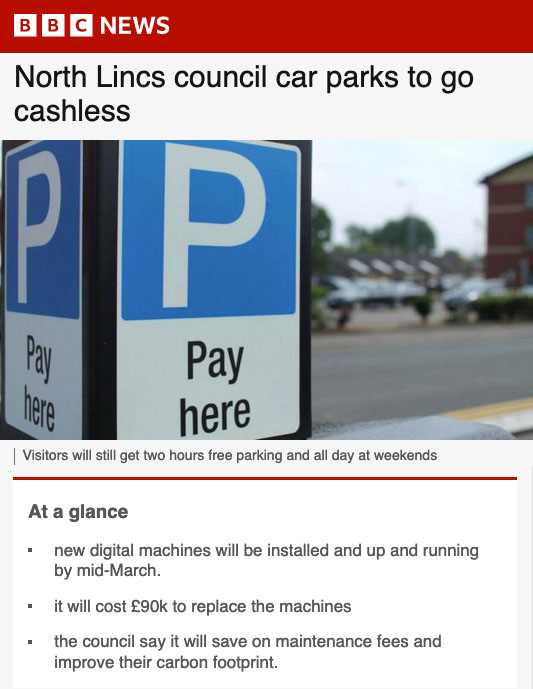 Councils Need to STOP Wasting the Public’s Money by Imposing 'Cashless'!  - Click here to view this entry