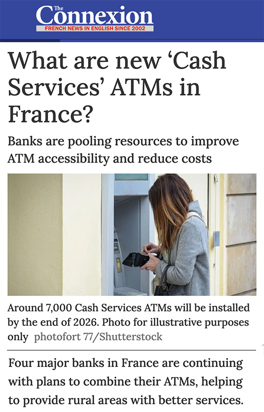 Cash Withdrawal & Deposits At 7000 New ATMs In France- Why  Not The UK? - Click here to view this entry