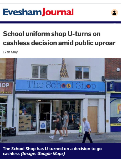 Evesham Journal - School Uniform shop does U-turn - Click here to view this entry