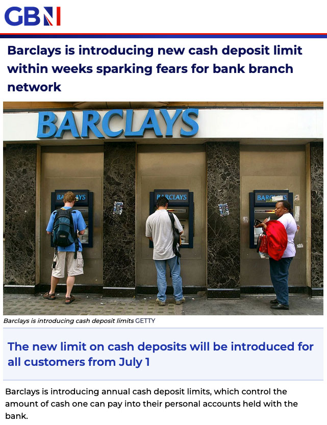 Banks Attempting to Impose “Cashless” on Small Businesses! - Click here to view this entry