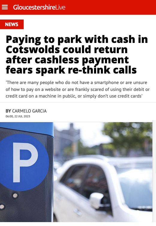 Cashless Parking to End in Gloucestershire? - Click here to view this entry