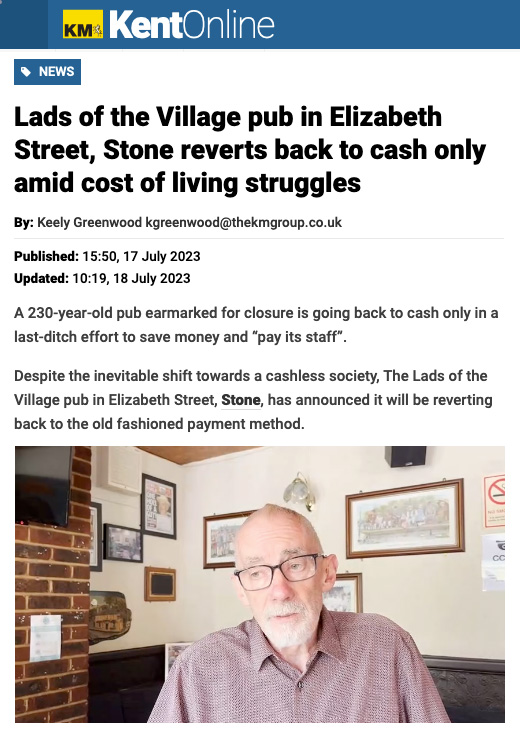 Kent Online - Pub Owner Takes and Pays Staff Only In Cash! - Click here to view this entry