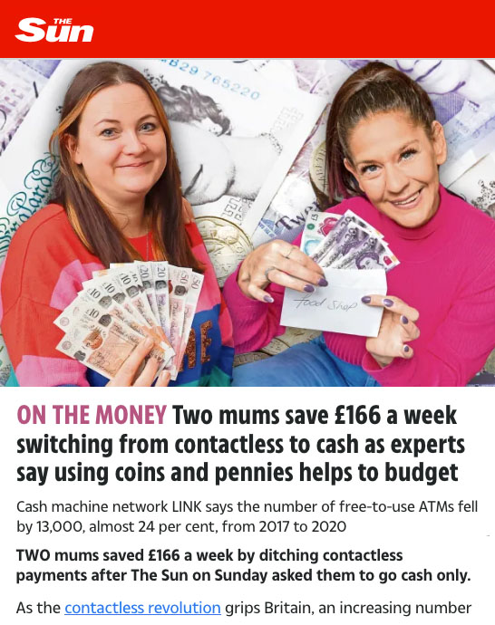 Mums Prefer Cash to Contactless - Image 1