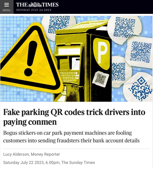 Times - Another reason why "cashless" parking machines are a bad move! - Click here to view this entry