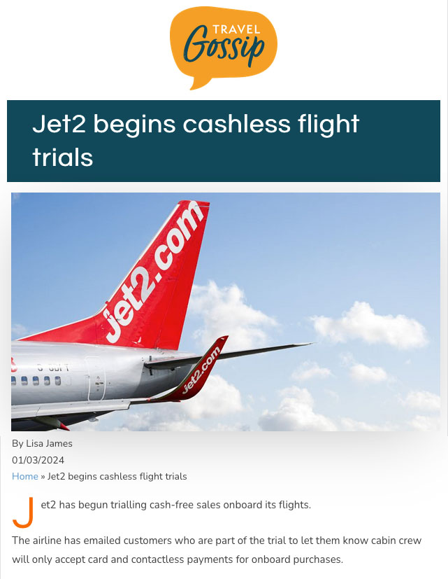 Jet2 Trialling Robbing Passengers of Payment Choice! - Click here to view this entry
