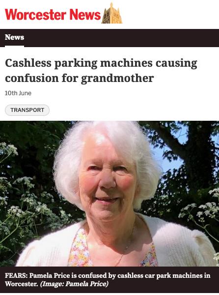 Worcester News - Cashless parking machines causing confusion - Click here to view this entry