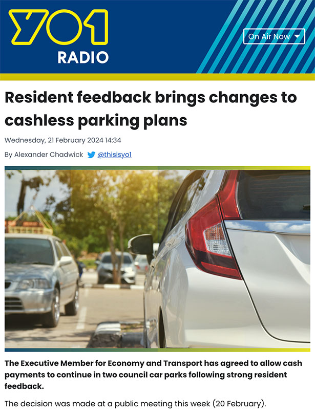 York Council Listened - All Car Parking will NOT be “Cashless”! - Click here to view this entry